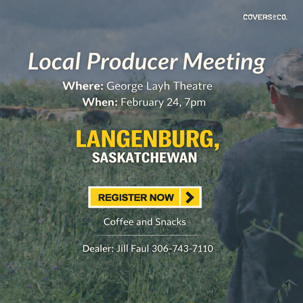You’re invited to a producer meeting focused on Covers & Co. seed blends, application versatility, and pricing for the 2026 season. Guest speaker Dakota Odgers, Territory Manager, will walk through how different blends can be used across grain, forage, and grazing systems, with practical insights on where they fit best on the farm. Join us for an evening of straightforward discussion, coffee, snacks, and the chance to ask questions and connect with local producers.

In addition, SCIC will be presenting on the Satellite Forage Insurance which provides coverage when there is a shortage of soil moisture. It uses satellite-based technology to measure soil moisture, an important factor in forage production.