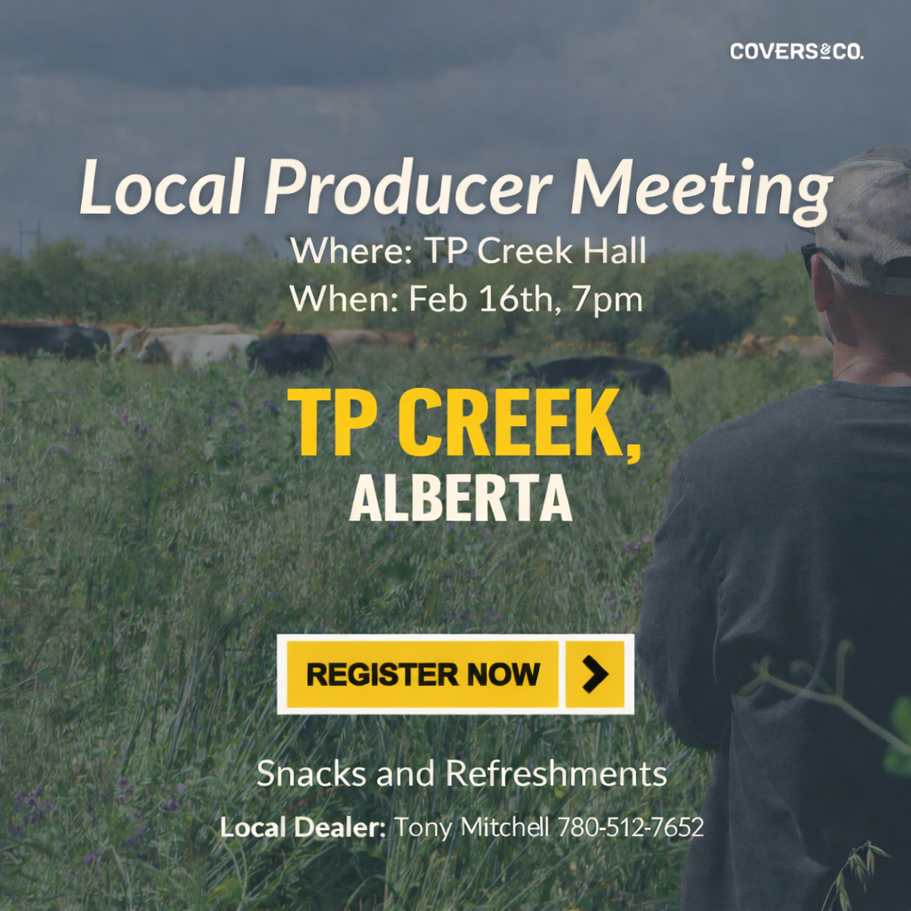 Join us at TP Creek Hall for a practical discussion focused on improving soil health and forage performance through cover crops.

This meeting will cover how cover crops are being used in Western Canadian systems to support grazing, improve soil structure, manage moisture, and add diversity into forage rotations. We’ll talk through species selection, establishment timing, and realistic expectations based on local growing conditions.

The goal is straightforward — share what’s working, what to watch for, and how these tools can fit into real-world livestock and forage operations. No sales pitch — just practical conversation producers can take home and evaluate on their own farms.

Snacks and refreshments will be provided.