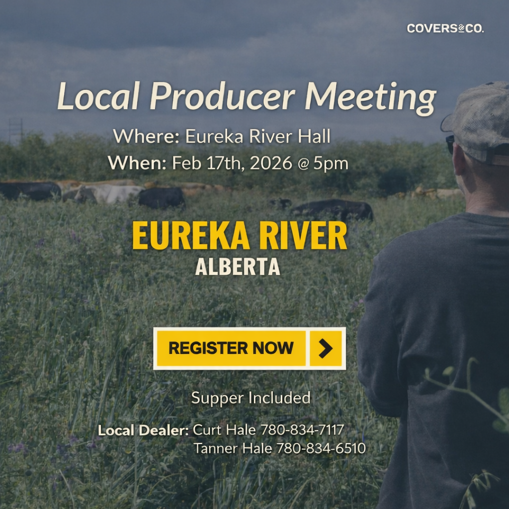 Join us at Eureka River Hall for an evening focused on practical soil improvement, grazing management, and forage system performance.

Keegan Miller, Territory Manager with Covers & Co, will discuss how cover crops can be integrated into local farming operations to improve soil structure, increase nutrient cycling, and extend grazing opportunities. He’ll cover practical species selection, establishment timing, and what producers can realistically expect under Alberta conditions.

Bryan Zwack from Zs Farms will speak on compost and soil biology, diving into how biological activity drives nutrient availability, soil structure, and long-term productivity. He’ll share practical insights on compost use and building healthier, more resilient soils.

Members of the Peace Country Beef & Forage Association (PCBFA) will also contribute perspective on grazing management and applied research happening in the region, providing local data and practical takeaways producers can use when planning rotations and pasture systems.

This meeting is built around real-world application — practical strategies, field experience, and ideas producers can evaluate and implement on their own operations.

Supper will be included.